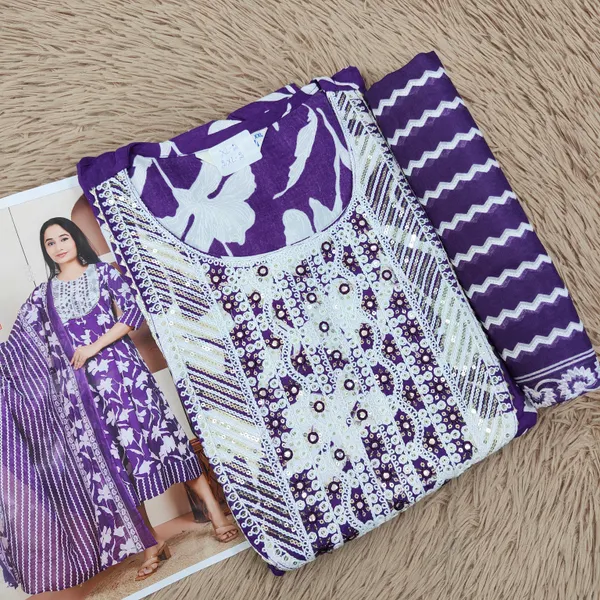 Premium Rayon Cotton Kurti with Dupatta Set | KS891