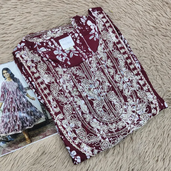 Premium Rayon Anarkali Long Top | AK1368