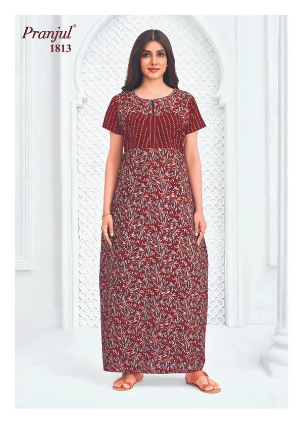 Pranjul Nighty Pure Cotton | PN1813