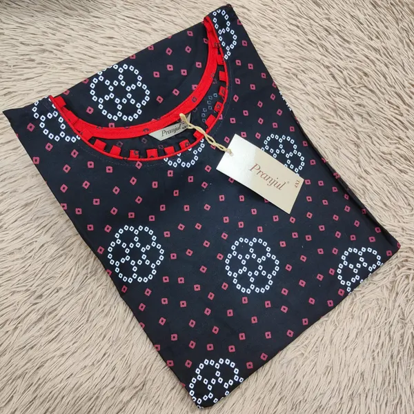 Pranjul Pure Cotton Straight Kurti | PK249