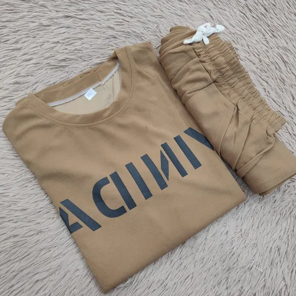 Imported Stretchable T-Shirt & Pant Co-Ord Set | W321