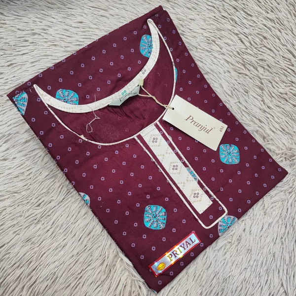 Pranjul Pure Cotton Straight Kurti | PK258