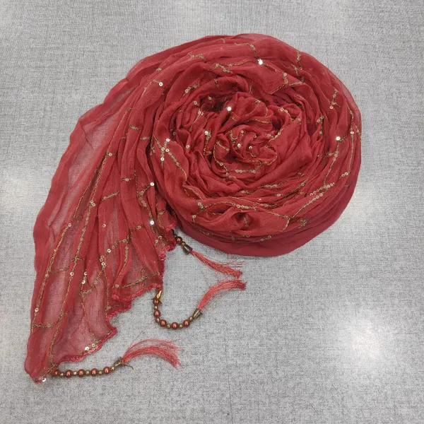 Soft marble Chiffon 2mtr Sequin Shawl | SQ03