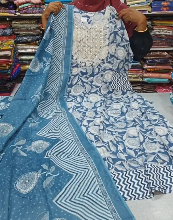 Rayon Anarkali Kurti with Dupatta set | KS982