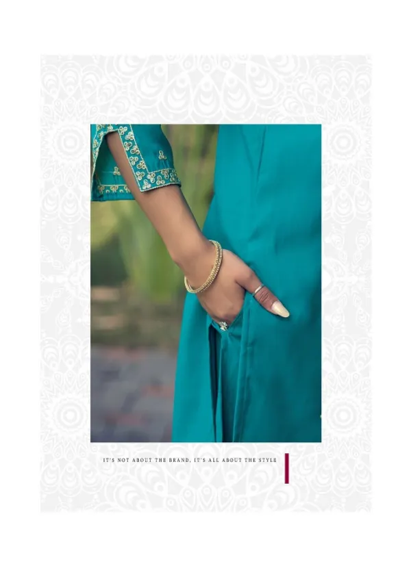 Roman Straight Kurti Bottom Dupatta Set with Side Pocket | TS3323