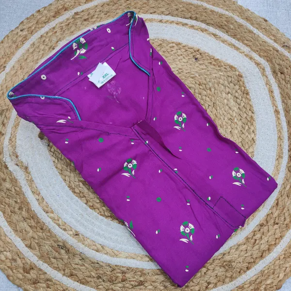 Premium Rajwadi Cotton Collar Neck Nighty | NT3810