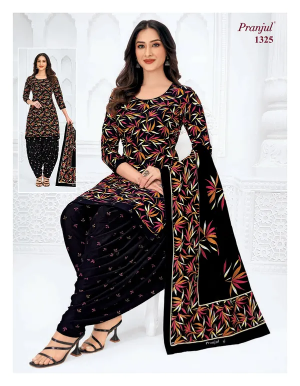 Pranjul Premium Cotton Stright Top patiyala Bottom with Dupatta | SW1325