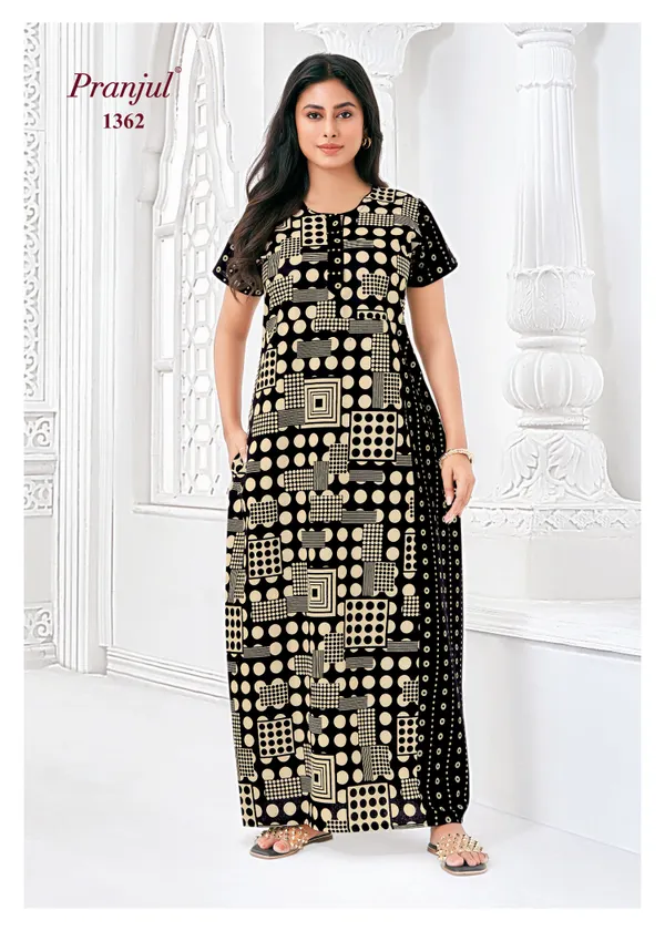 Pure Cotton Pranjul Nighty | PN1362