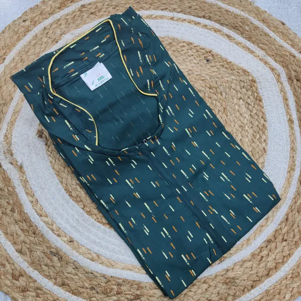 Premium Rajwadi Cotton Collar Neck Nighty | NT3821