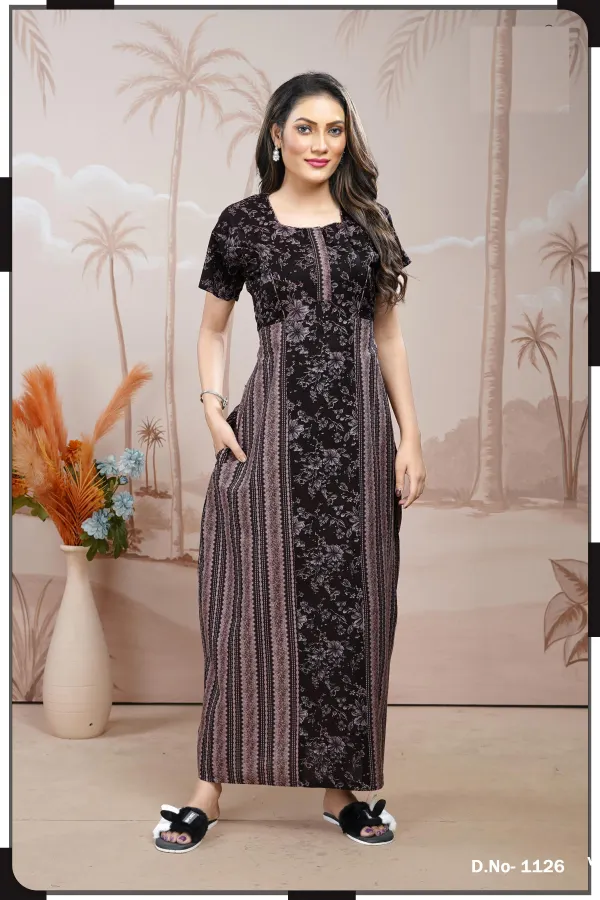 Premium Cotton Branded Nighty | BR26