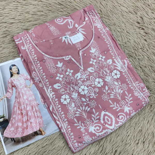 Premium Rayon Anarkali Long Top | AK1359