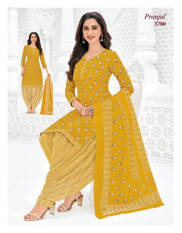 Pranjul Premium Cotton Stright Top patiyala Bottom with Dupatta | SW3780