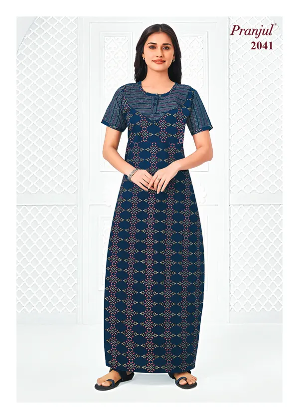 Pranjul Nighty Pure Cotton | PN2041