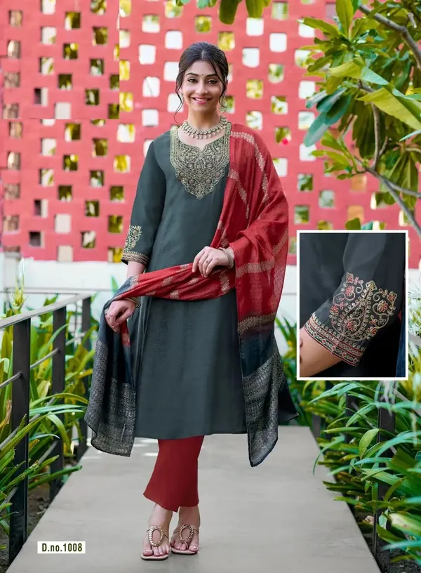 Heavy Vatican Anarkali Top Bottom Dupatta Set | TS3663