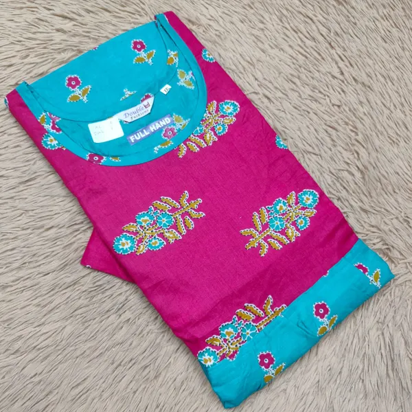 Full Hand Premium Frock Style Nighty } NT3087