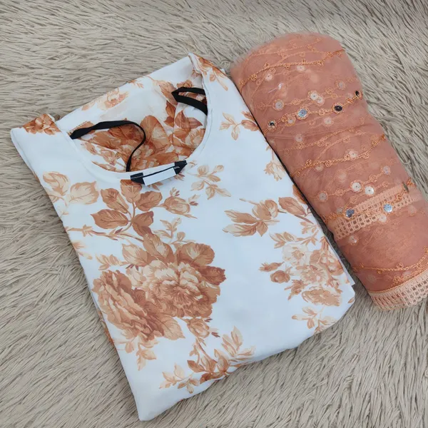 Anarkali long top with Dupatta set | KS1211