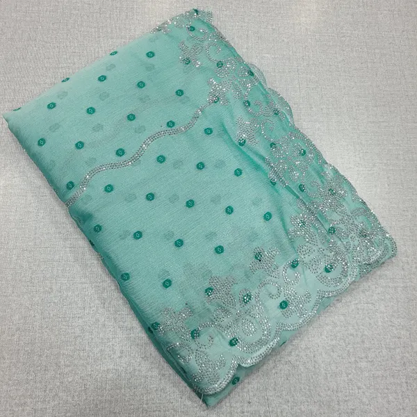 Fendy Stone work Saree with Running Blouse | SR169