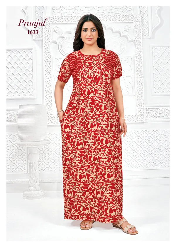 Pranjul Nighty Pure Cotton  | PN1633