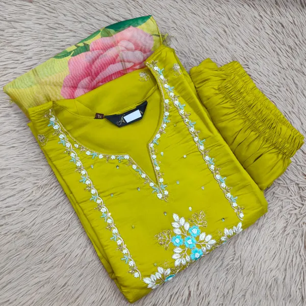 Stright Top Bottom Dupatta | TS2560