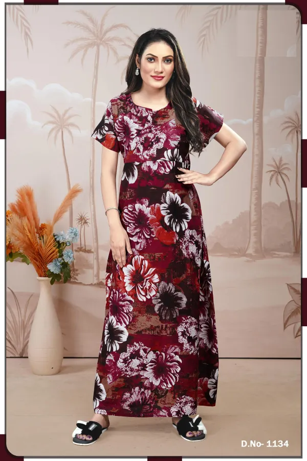 Premium Cotton Branded Nighty | BR34