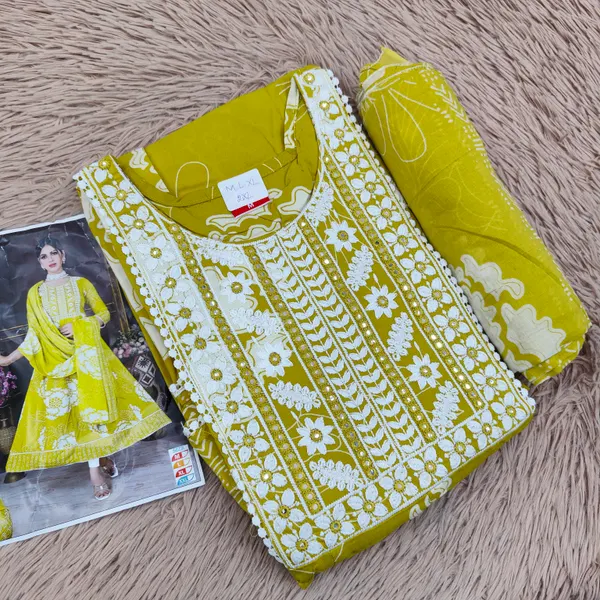 Premium Rayon Cotton Kurti with Dupatta Set | KS893