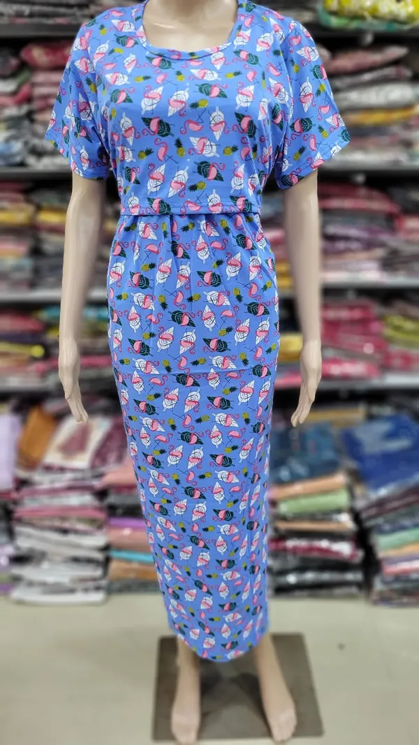 Hosiery Cotton Zipless Feeding Kurti | FK107