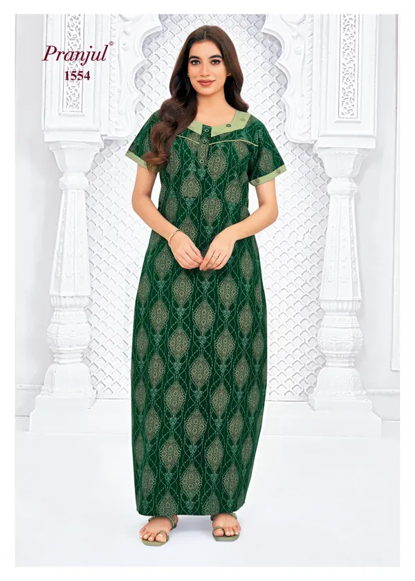 Pranjul Nighty Pure Cotton  | PN1554