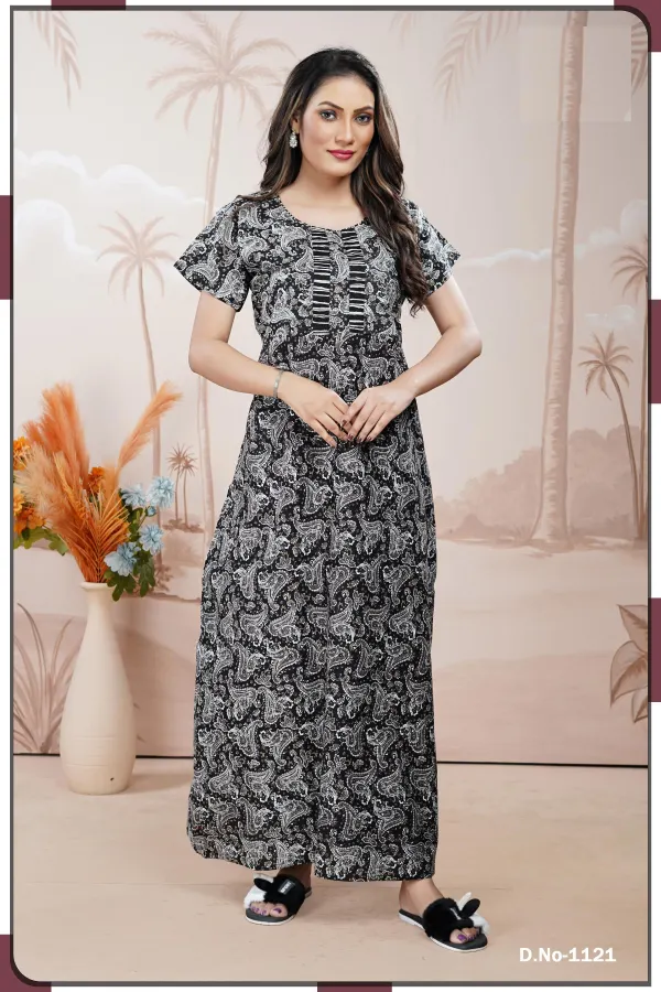 Premium Cotton Branded Nighty | BR21