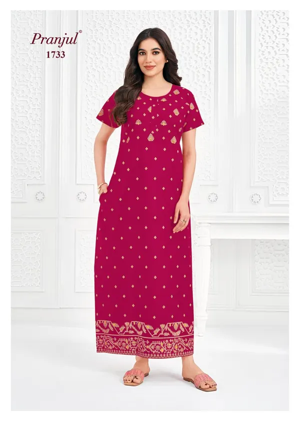 Pranjul Nighty Pure Cotton | PN1733