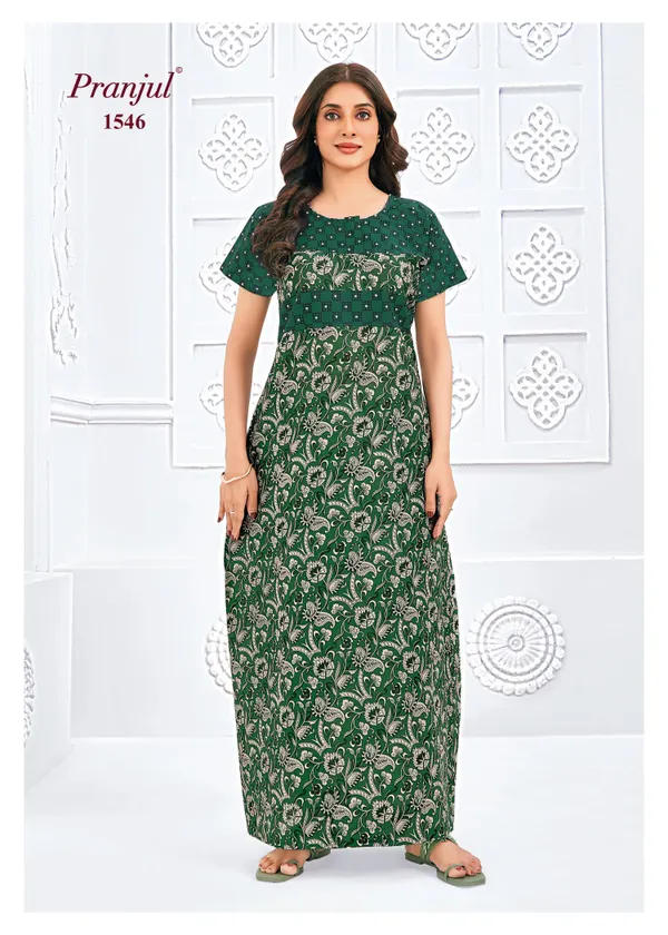 Pranjul Nighty Pure Cotton  | PN1546