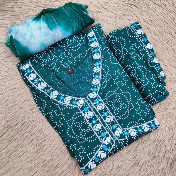 Nayra Cut Kurti with Bottom & Dupatta | TS1843