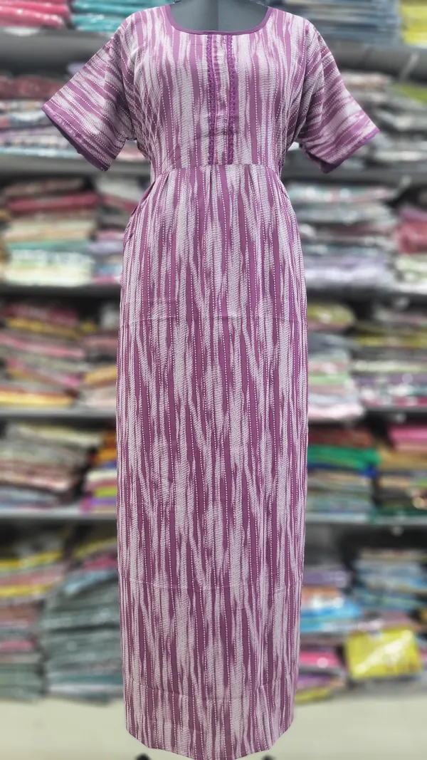 Premium Alphine Frock Nighty with Side Pocket & Adjustable Rope | NT2810