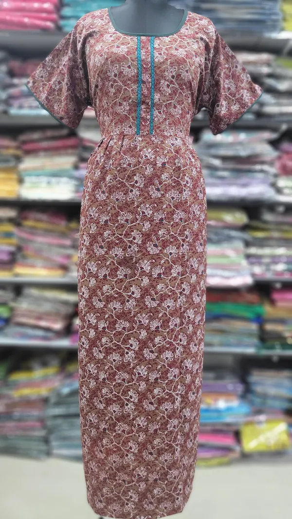 Premium Alphine Frock Nighty with Side Pocket & Adjustable Rope | NT2812