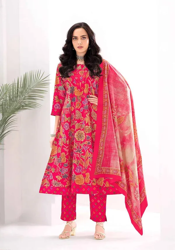 Anarkali Top Bottom Dupatta Set | TS2893