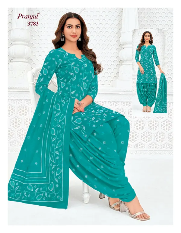 Pranjul Premium Cotton Stright Top patiyala Bottom with Dupatta | SW3783