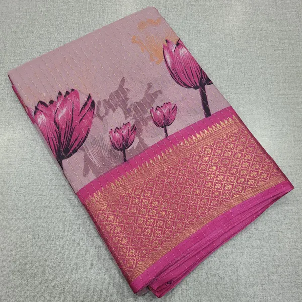 Soft Silk Saree with Zari Lines | SR165