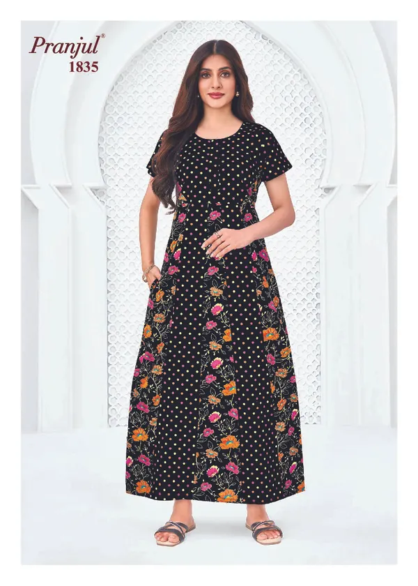 Pranjul Nighty Pure Cotton | PN1835