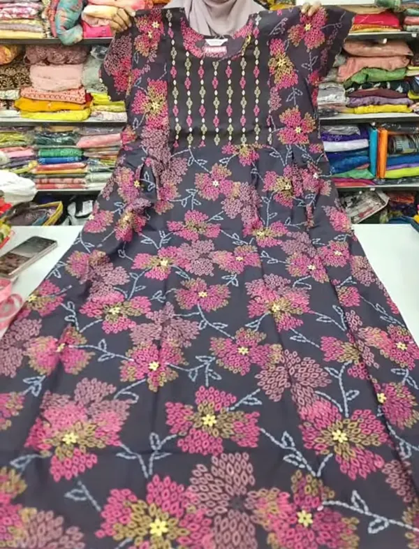 Premium Pure Cotton Feeding Frock Maxi | FN45