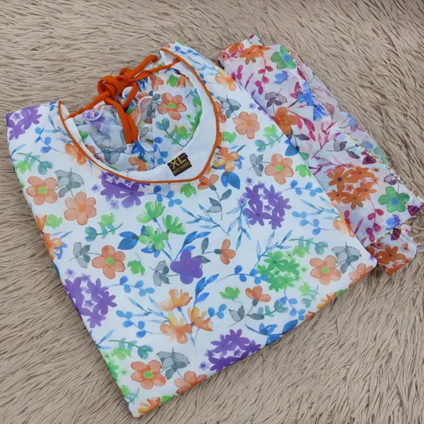 Anarkali long top with Dupatta set | KS1216