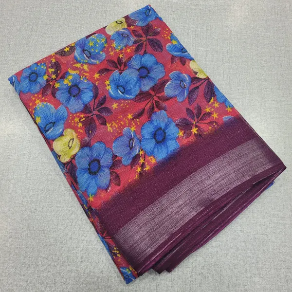 Shimmer Cotton Saree with Contrast Blouse | SR164