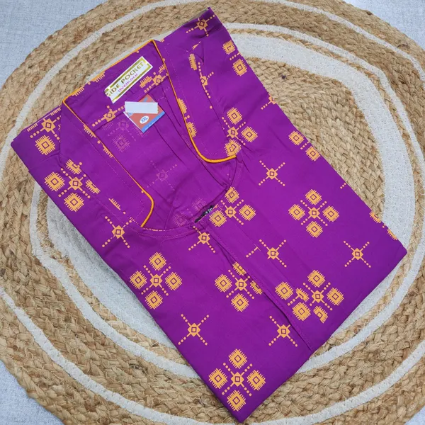 Premium Rajwadi cotton collar neck Nighty | NT3796