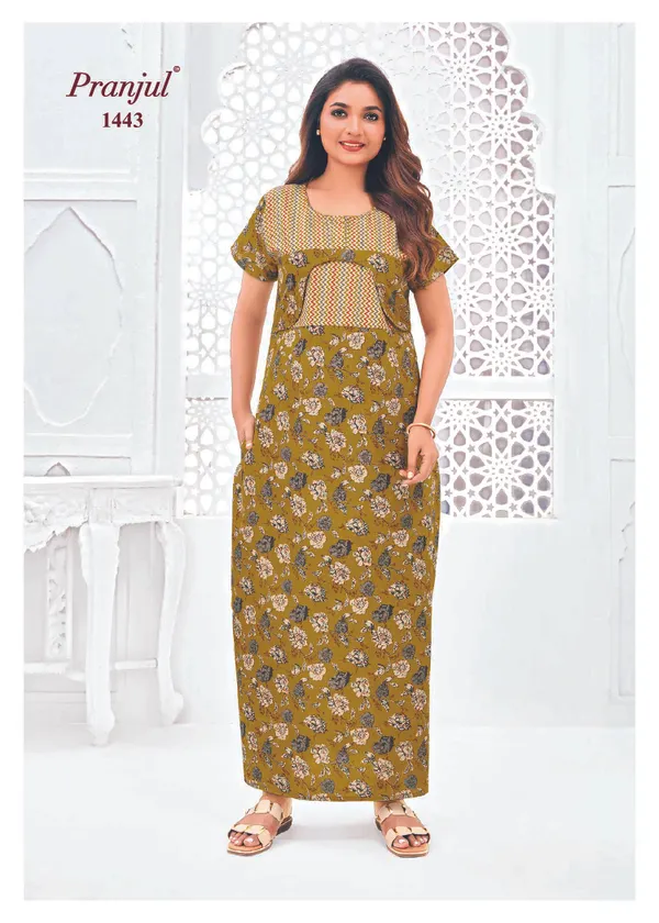 Pure Cotton Pranjul Nighty |PN1443