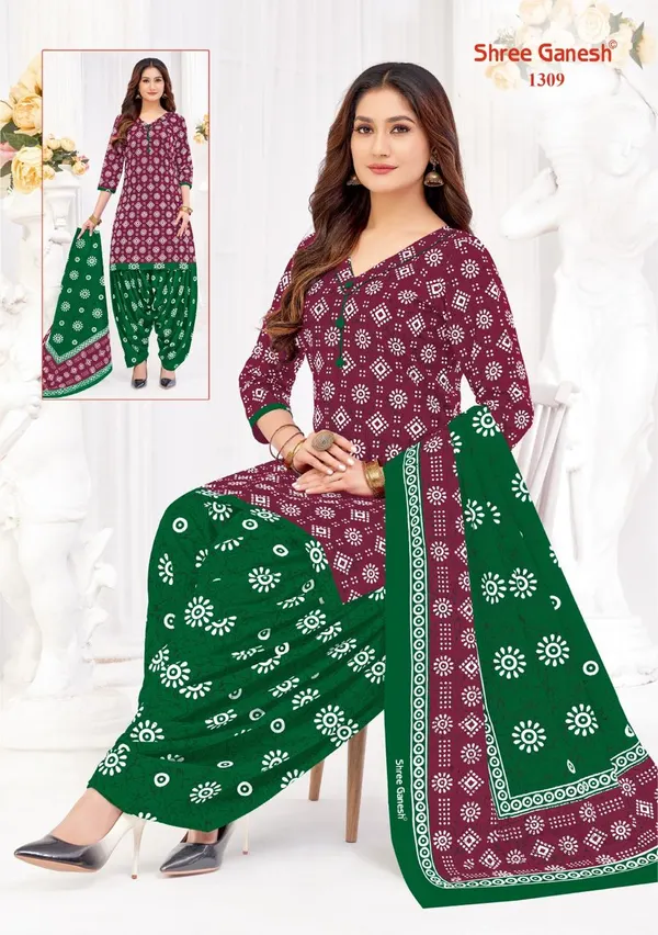 Sree Ganesh Salwar With Patiyala Pant SP1309