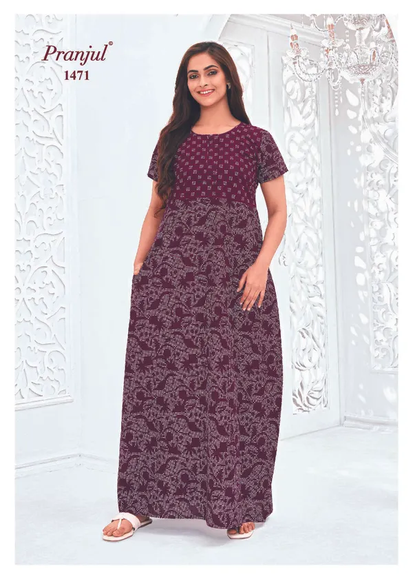 Pure Cotton Pranjul Nighty |PN1471