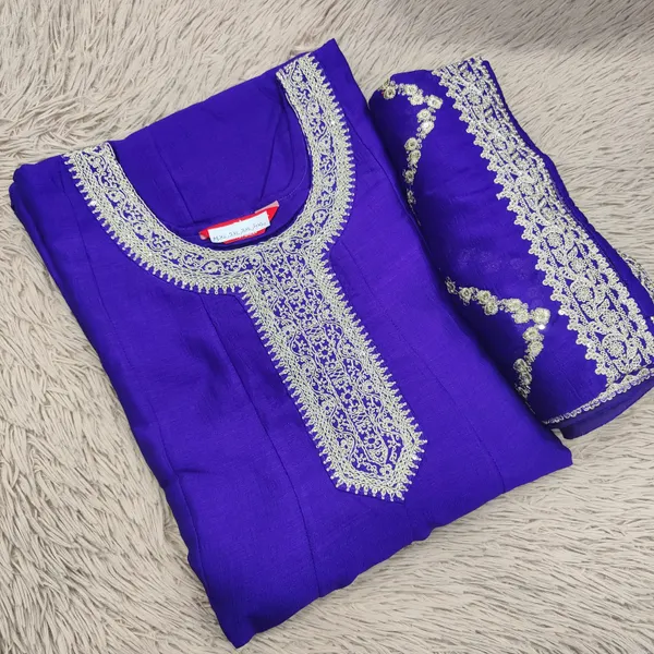 Silk Long Anarkali Kurti with Dupatta  | KS1175