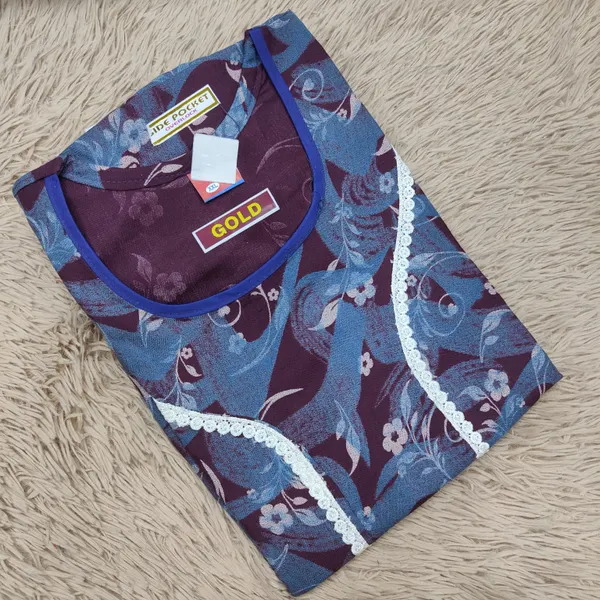 Alphine lace work Nighty | NT2945