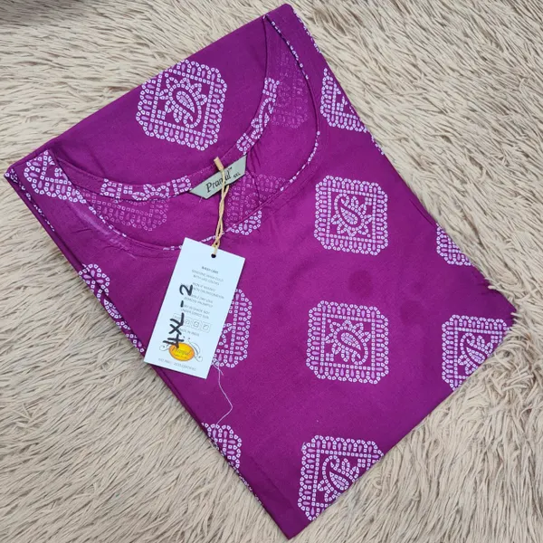 Pranjul Pure Cotton Straight Kurti | PK186