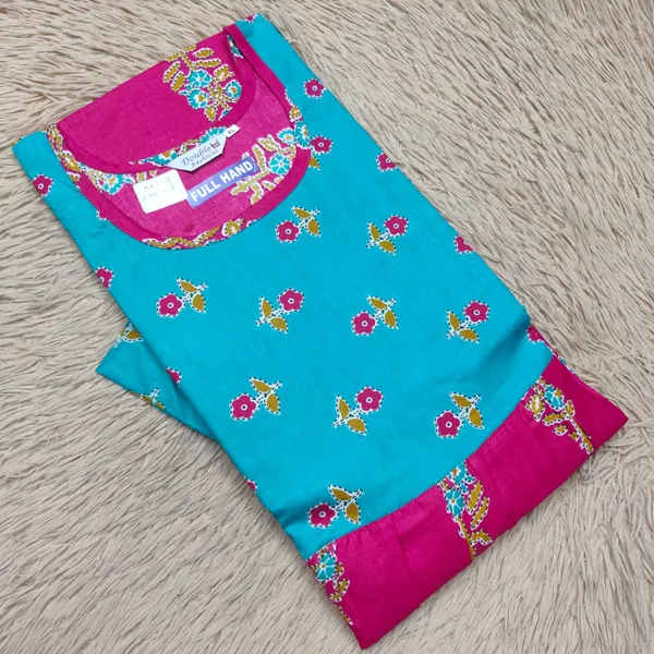 Full Hand Premium Frock Style Nighty } NT3082