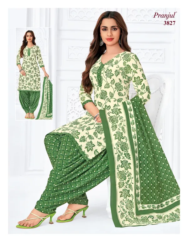 Pranjul Premium Cotton Stright Top Patiyala Bottom with Dupatta | SW3827