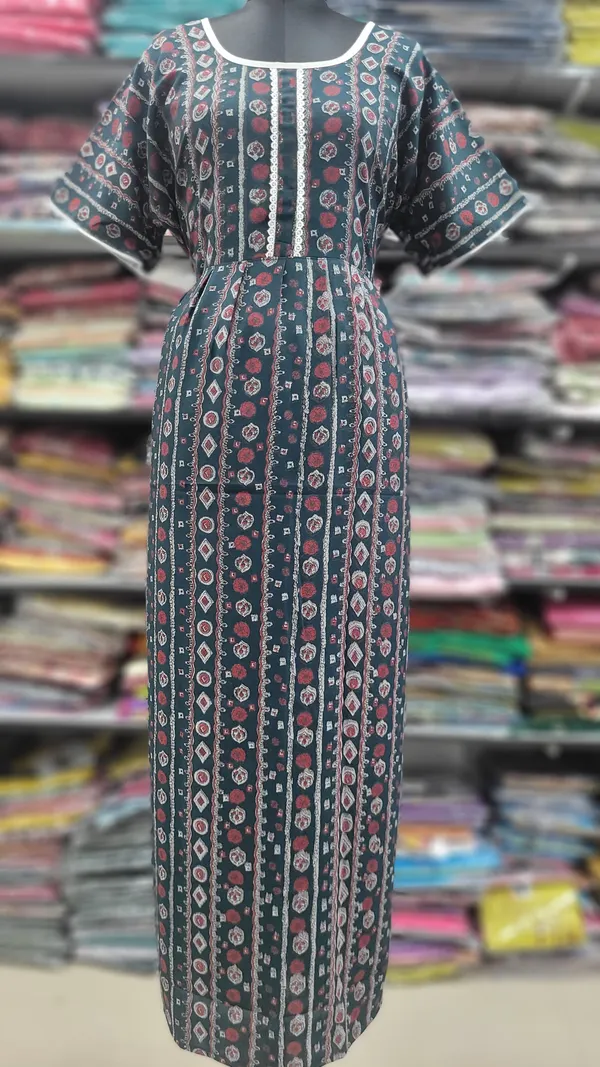 Premium Alphine Frock Nighty with Side Pocket & Adjustable Rope | NT2815